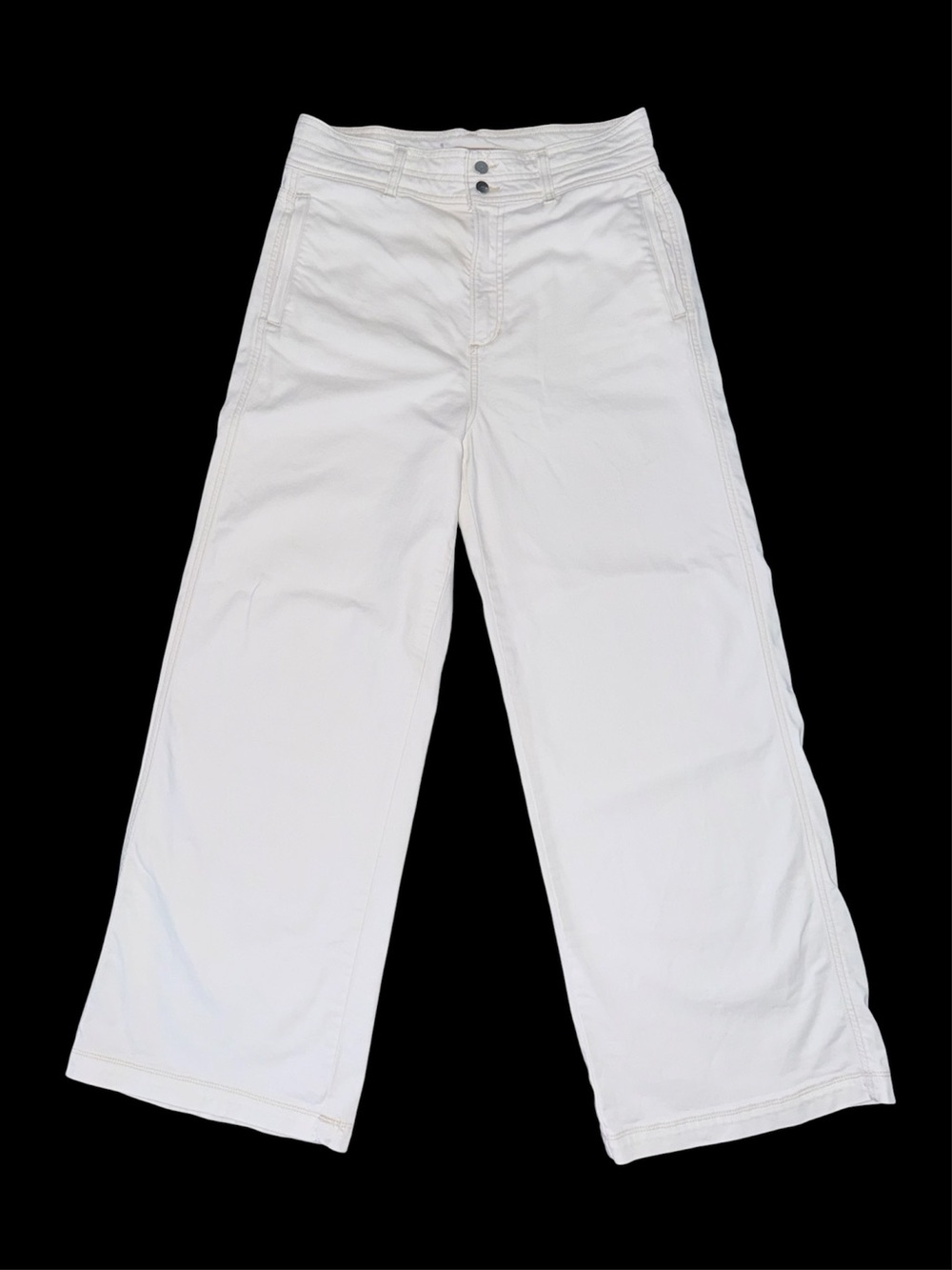 Joe's Jeans Wide-Leg High Alana Waist Jeans in Milk White